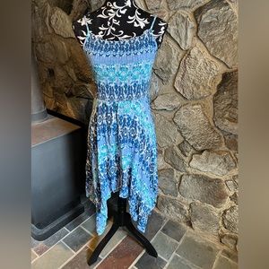 New Look Blue & White Sun Dress L
